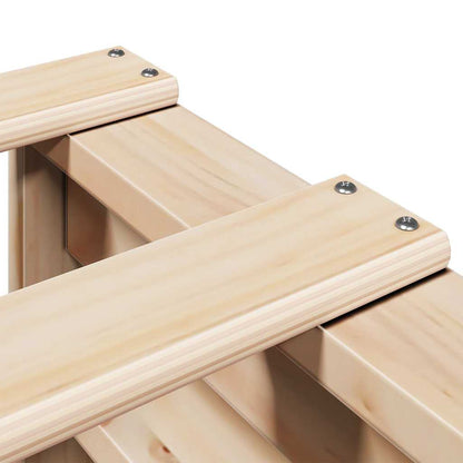 Giroletto con Testiera 160x200 cm in Legno Massello di Pino - homemem39