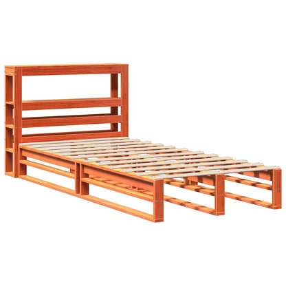 Letto senza Materasso Marrone Cera 75x190 cm in Legno di Pino | homemem39