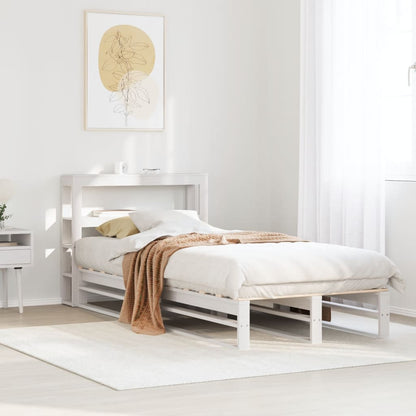 Letto senza Materasso Bianco 90x190 cm in Legno Massello Pino - homemem39