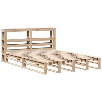 Giroletto con Testiera 120x190 cm in Legno Massello di Pino | homemem39