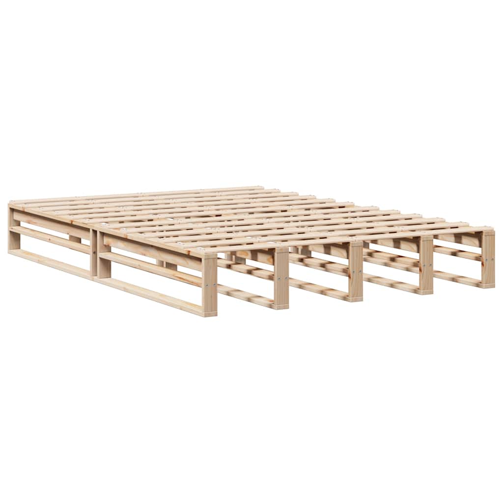 Giroletto con Testiera 120x190 cm in Legno Massello di Pino | homemem39