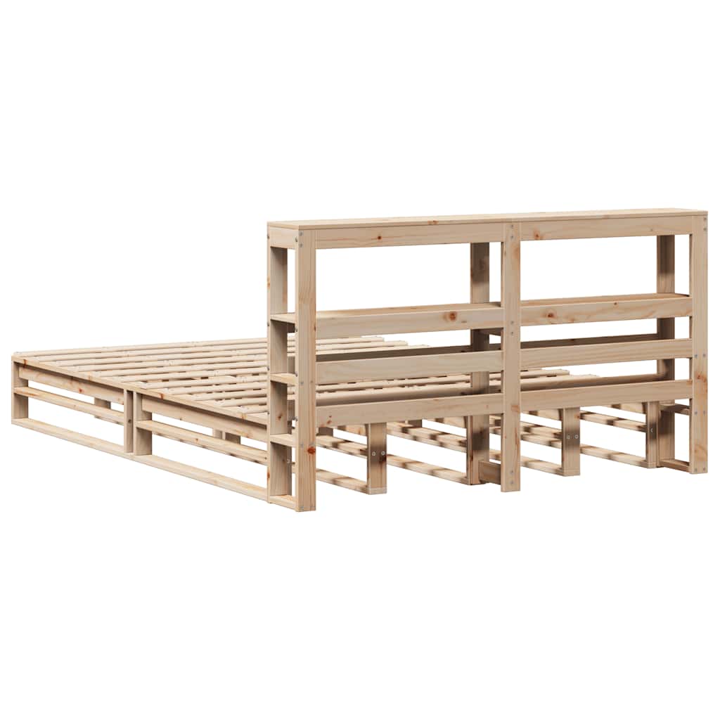 Giroletto con Testiera 120x190 cm in Legno Massello di Pino | homemem39