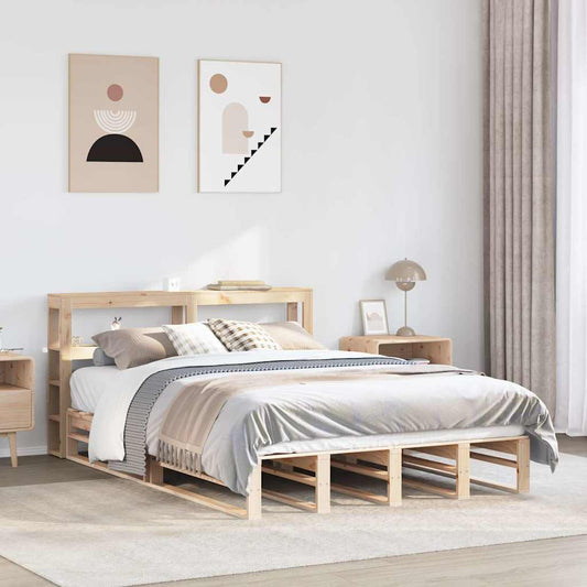 Giroletto con Testiera 120x190 cm in Legno Massello di Pino - homemem39
