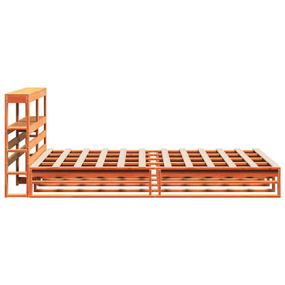 Giroletto con Testiera Marrone Cera 135x190 cm Massello Pino | homemem39
