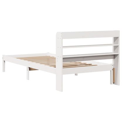 Letto senza Materasso Bianco 90x190 cm in Legno Massello Pino | homemem39