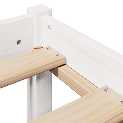 Letto senza Materasso Bianco 90x190 cm in Legno Massello Pino | homemem39