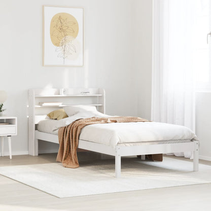 Letto senza Materasso Bianco 90x190 cm in Legno Massello Pino | homemem39
