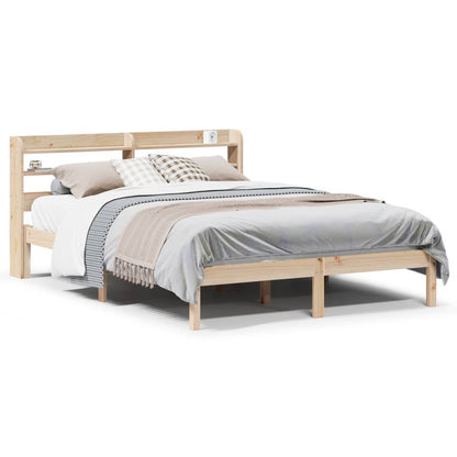 Letto senza Materasso 120x190 cm in Legno Massello di Pino - homemem39