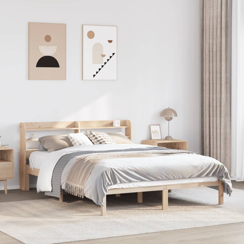 Letto senza Materasso 120x190 cm in Legno Massello di Pino - homemem39