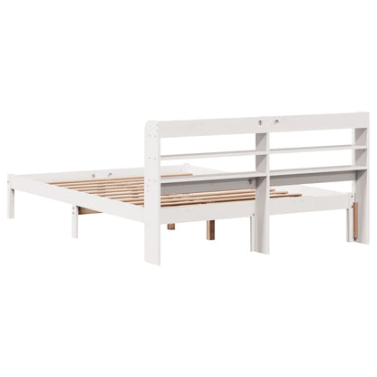 Letto senza Materasso Bianco 120x190 cm Legno Massello di Pino
