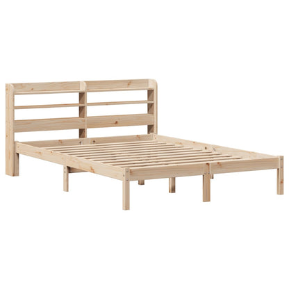 Letto senza Materasso 140x190 cm in Legno Massello di Pino - homemem39