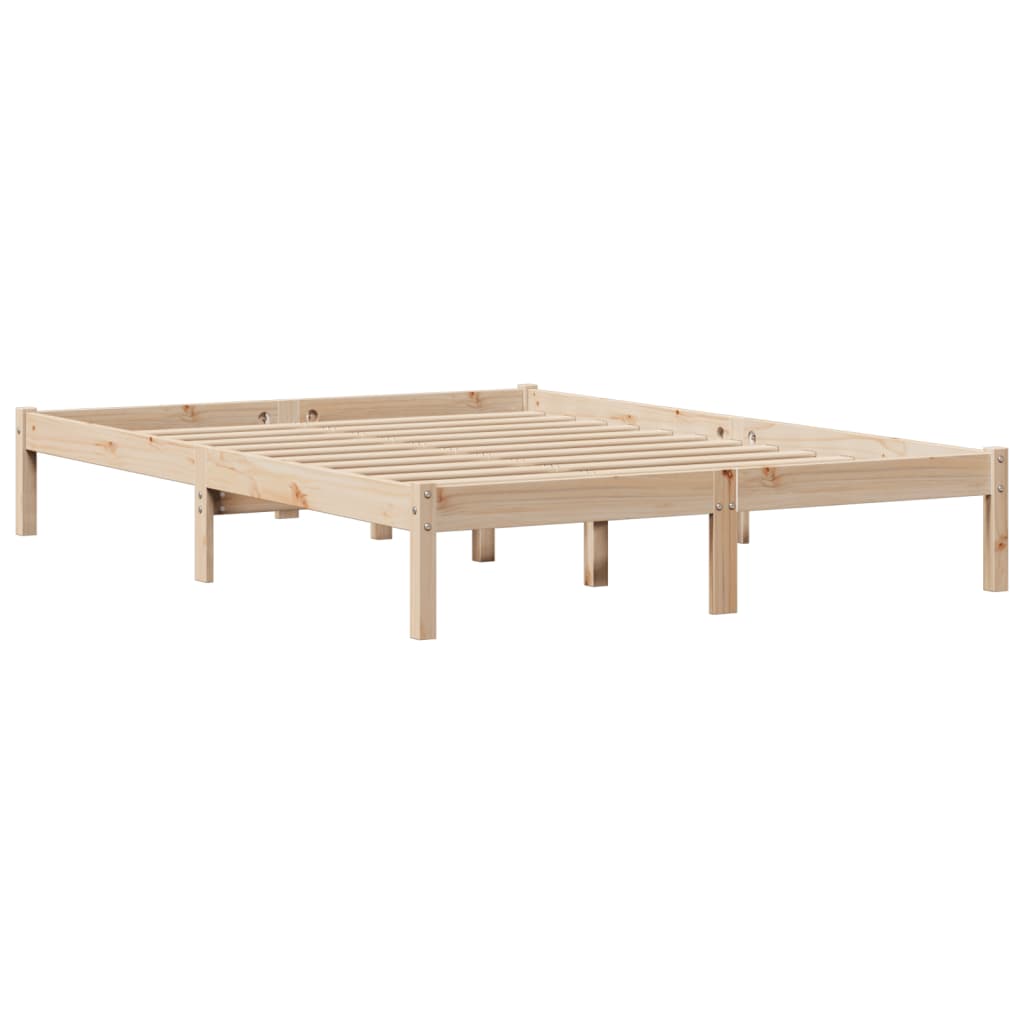 Letto senza Materasso 150x200 cm in Legno Massello di Pino | homemem39