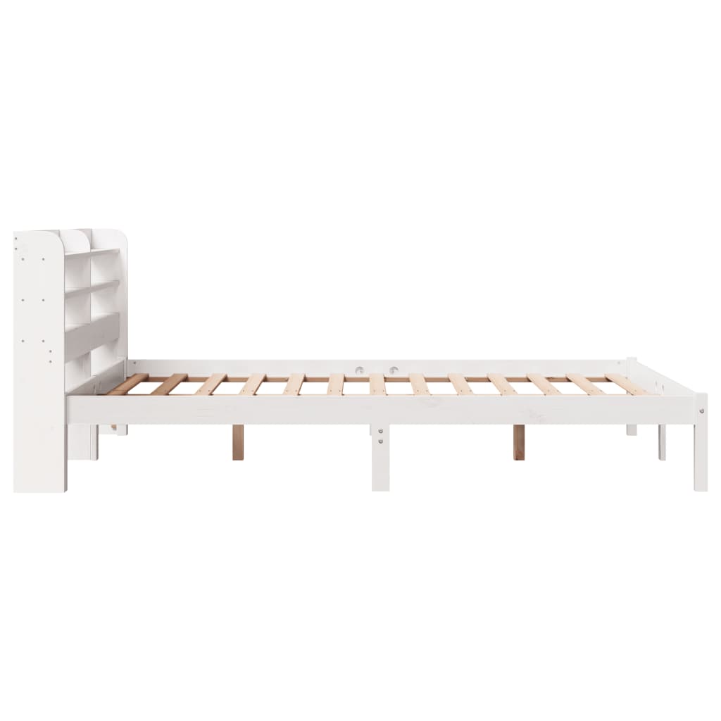 Letto senza Materasso Bianco 160x200 cm Legno Massello di Pino | homemem39