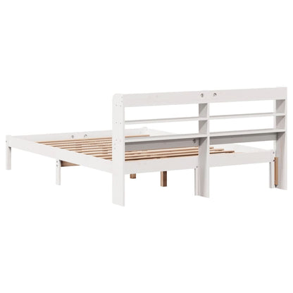Letto senza Materasso Bianco 160x200 cm Legno Massello di Pino | homemem39