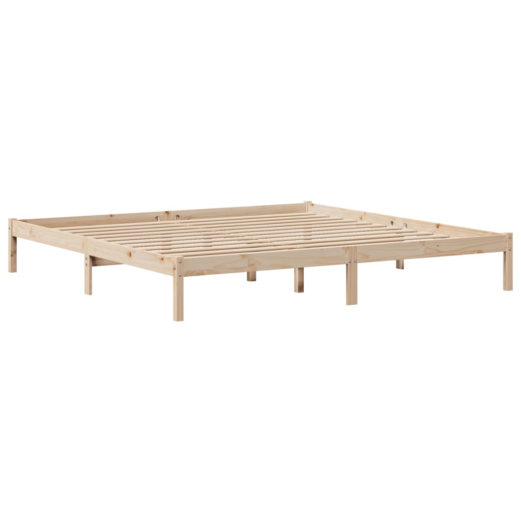 Letto senza Materasso 200x200 cm in Legno Massello di Pino - homemem39