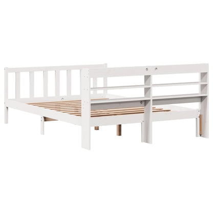 Letto senza Materasso Bianco 135x190 cm Legno Massello di Pino