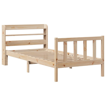 Letto senza Materasso 90x200 cm in Legno Massello di Pino - homemem39