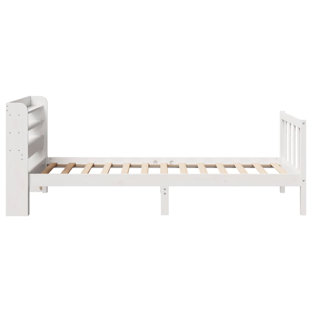 Letto senza Materasso Bianco 90x200 cm Legno Massello di Pino - homemem39