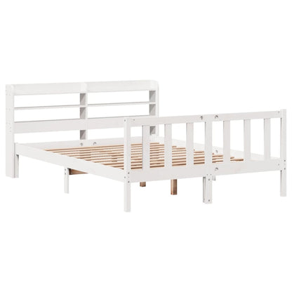 Letto senza Materasso Bianco 120x200 cm Legno Massello di Pino - homemem39