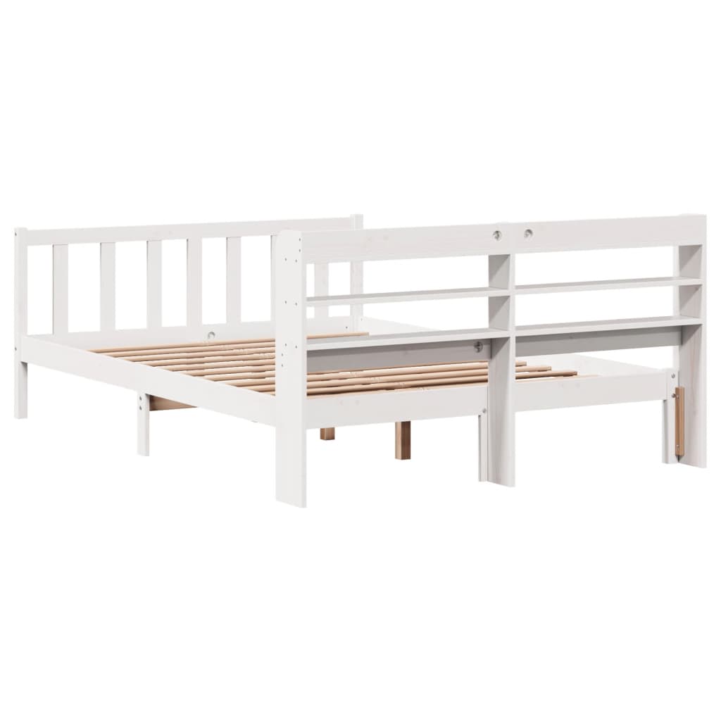 Letto senza Materasso Bianco 120x200 cm Legno Massello di Pino - homemem39
