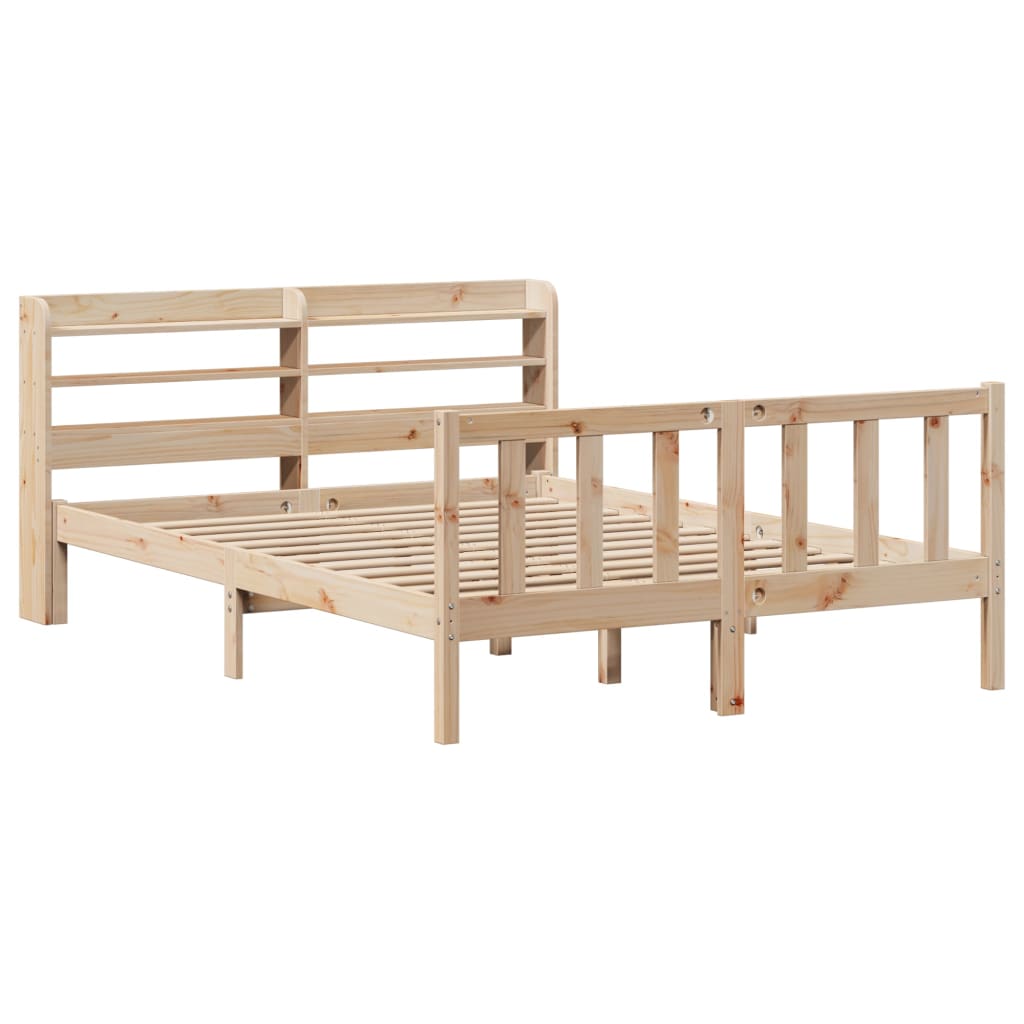 Letto senza Materasso 150x200 cm in Legno Massello di Pino - homemem39