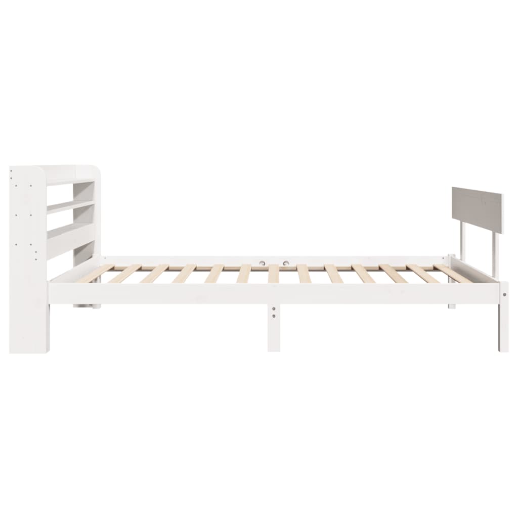 Letto senza Materasso Bianco 75x190 in Legno Massello di Pino | homemem39