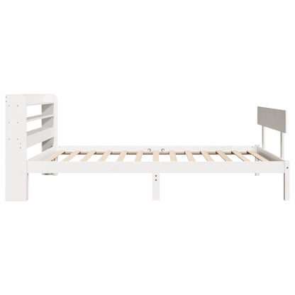 Letto senza Materasso Bianco 75x190 in Legno Massello di Pino | homemem39