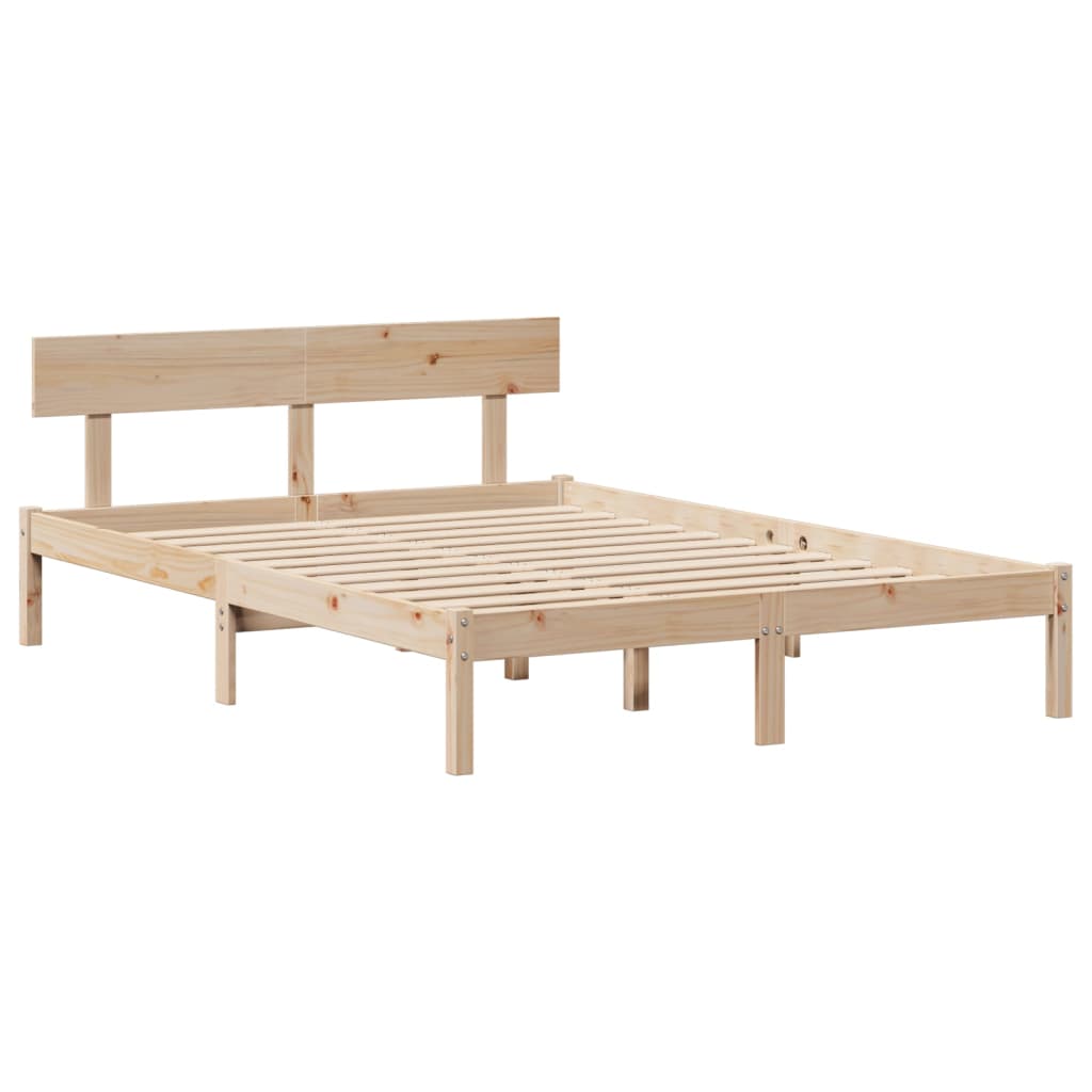 Letto senza Materasso 120x190 cm in Legno Massello di Pino - homemem39