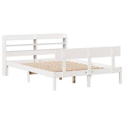 Letto senza Materasso Bianco 120x190 cm Legno Massello di Pino | homemem39