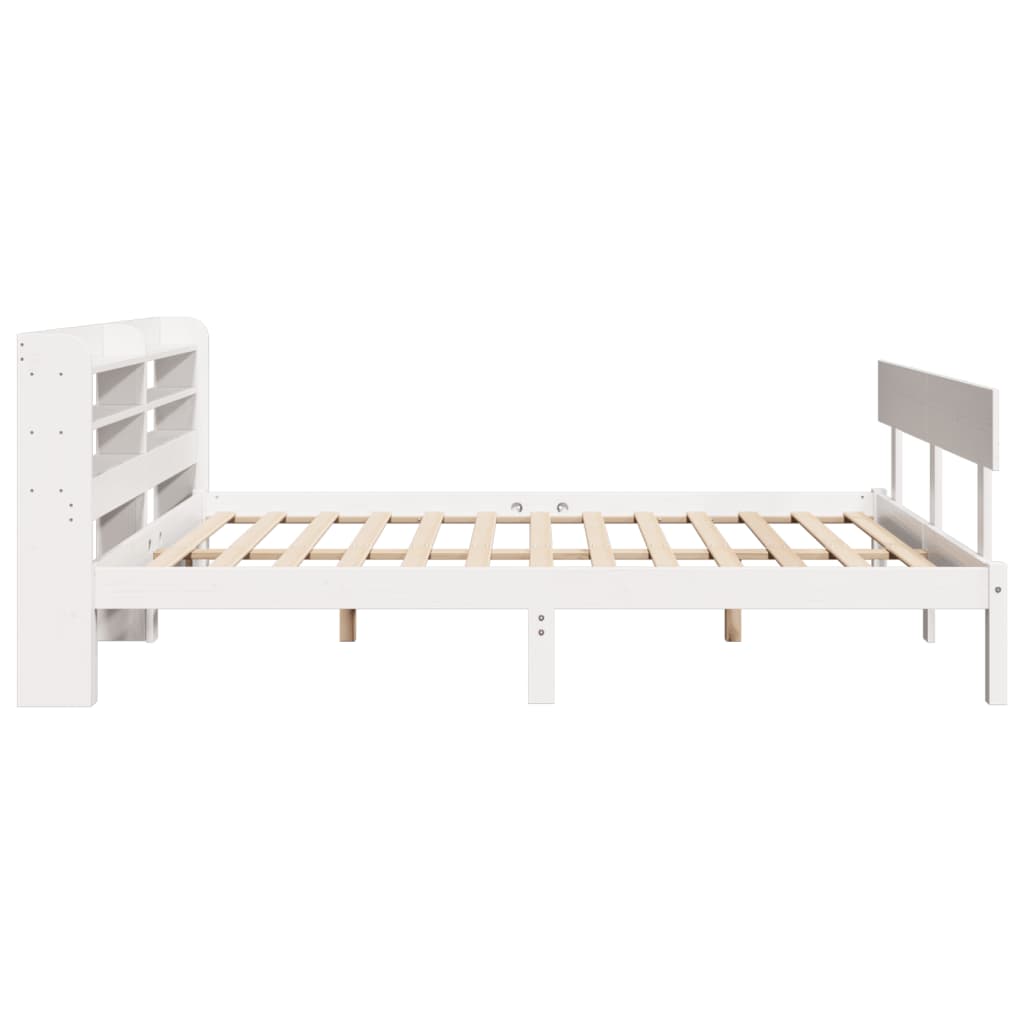 Letto senza Materasso Bianco 120x190 cm Legno Massello di Pino | homemem39