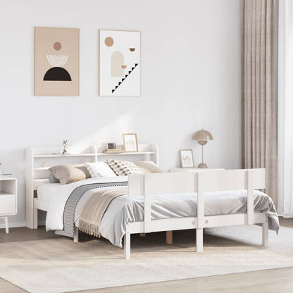 Letto senza Materasso Bianco 120x190 cm Legno Massello di Pino | homemem39