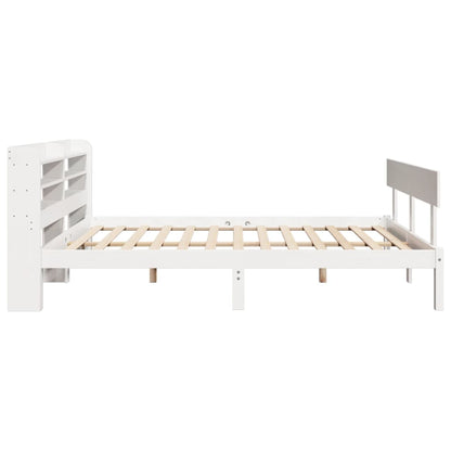 Letto senza Materasso Bianco 135x190 cm Legno Massello di Pino | homemem39