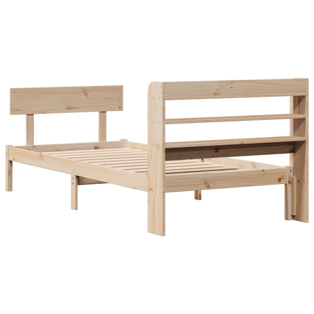 Letto senza Materasso 90x200 cm in Legno Massello di Pino - homemem39