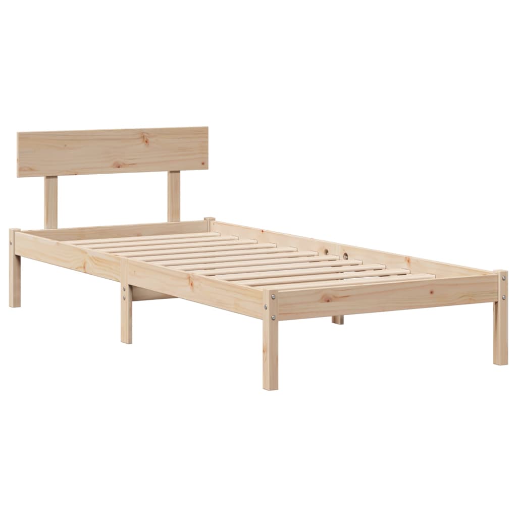 Letto senza Materasso 90x200 cm in Legno Massello di Pino - homemem39