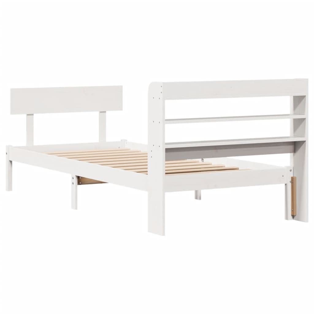 Letto senza Materasso Bianco 90x200 cm Legno Massello di Pino - homemem39