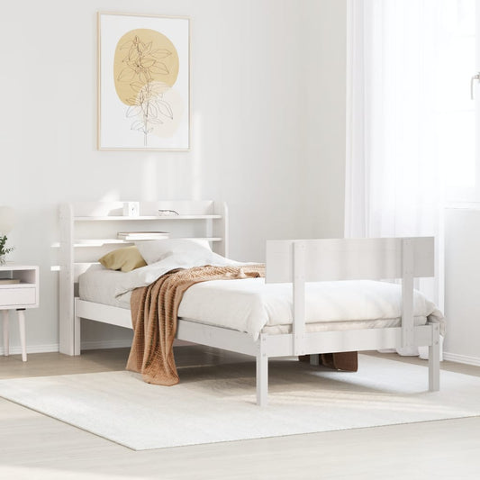 Letto senza Materasso Bianco 90x200 cm Legno Massello di Pino - homemem39