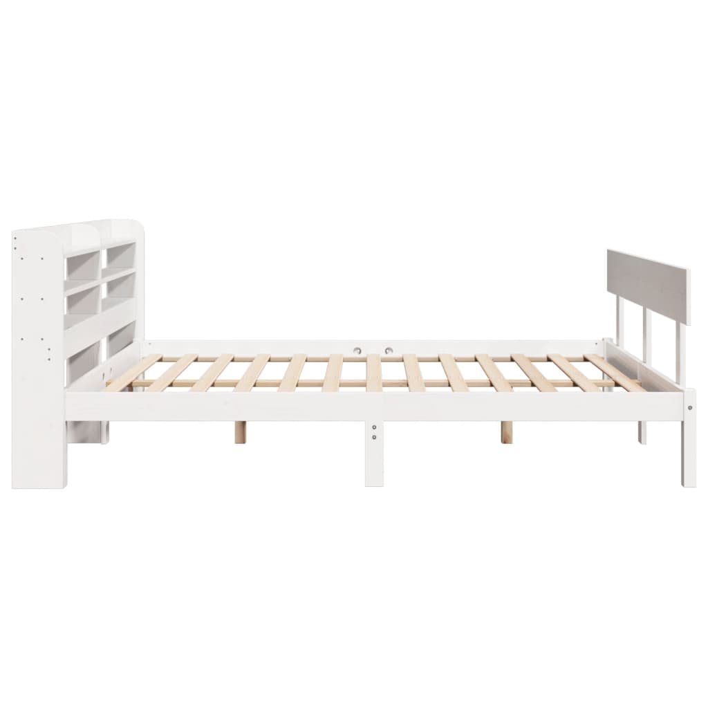 Letto senza Materasso Bianco 140x200 cm Legno Massello di Pino - homemem39