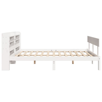 Letto senza Materasso Bianco 160x200 cm Legno Massello di Pino - homemem39