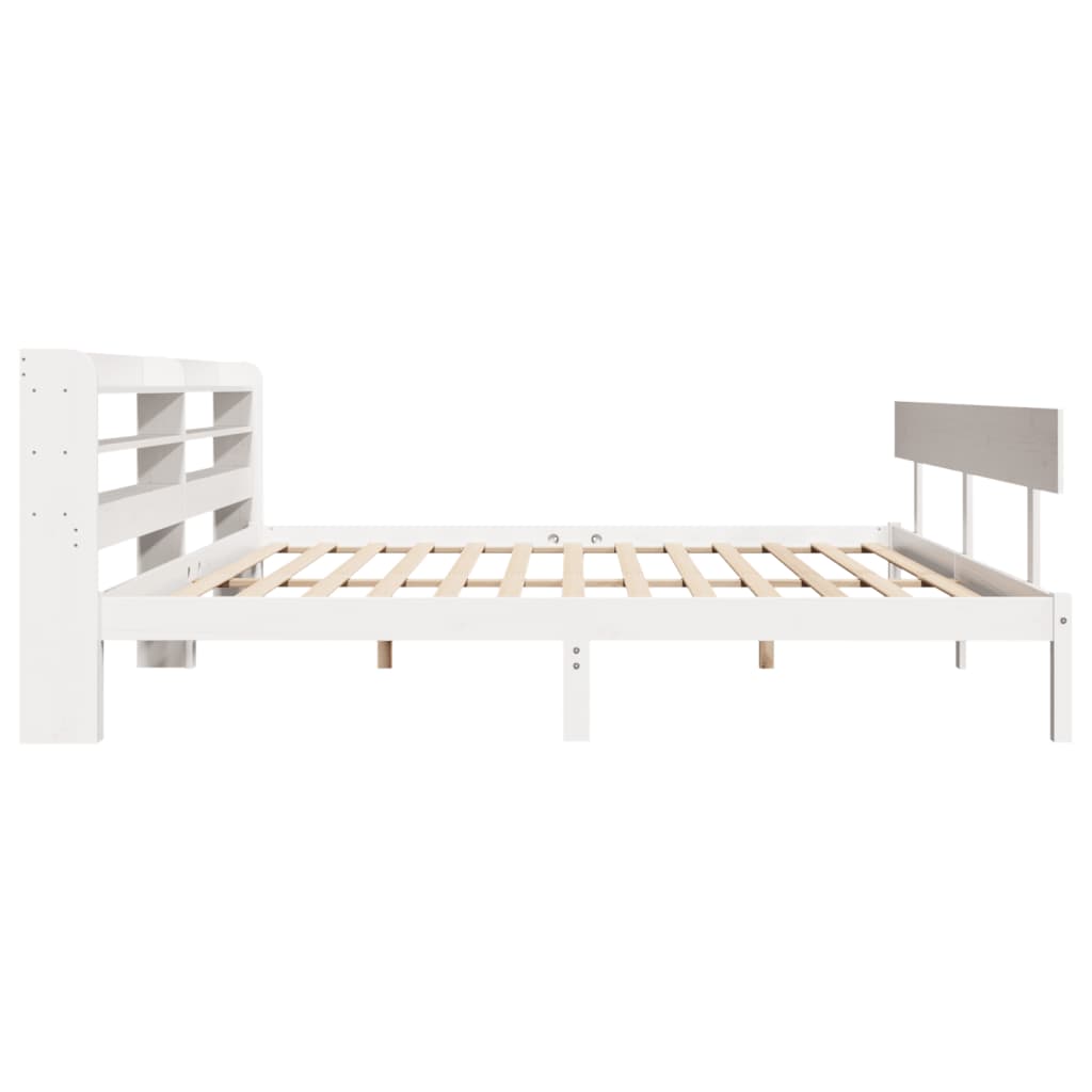 Letto senza Materasso Bianco 180x200 cm Legno Massello di Pino - homemem39