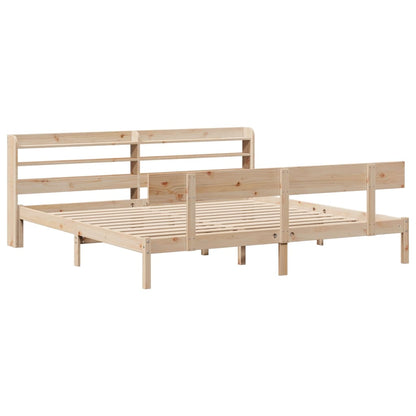 Letto senza Materasso 200x200 cm in Legno Massello di Pino | homemem39