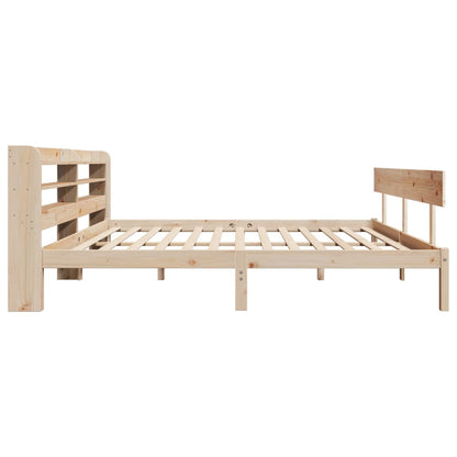 Letto senza Materasso 200x200 cm in Legno Massello di Pino | homemem39