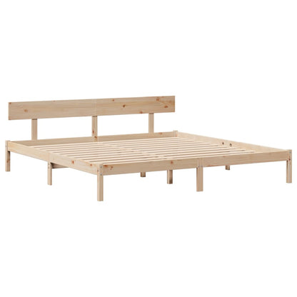Letto senza Materasso 200x200 cm in Legno Massello di Pino | homemem39