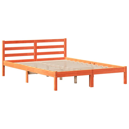 Letto senza Materasso Marrone Cera 140x190 cm in Legno di Pino - homemem39