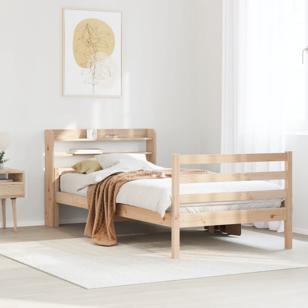 Giroletto con Testiera 100x200 cm Legno Massello di Pino | homemem39
