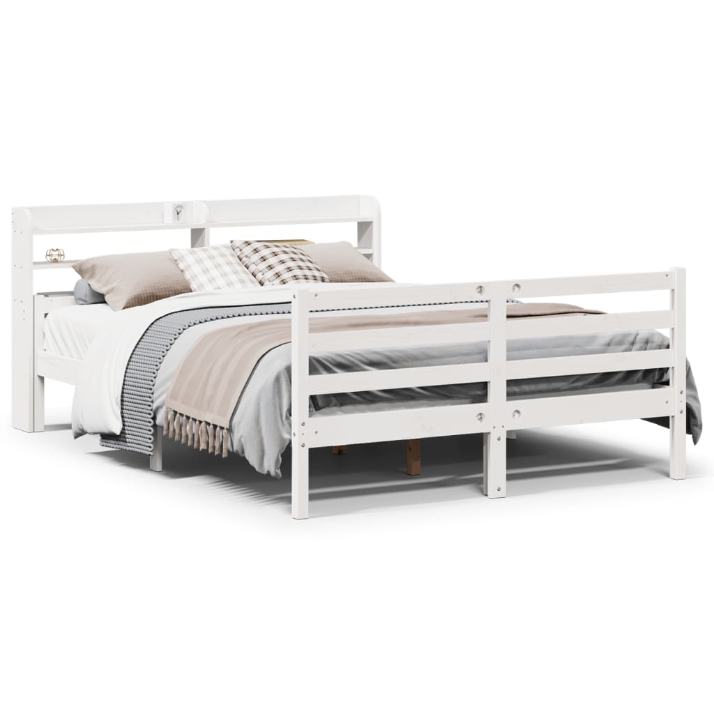 Giroletto con Testiera senza Materasso Bianco 140x200 cm | homemem39