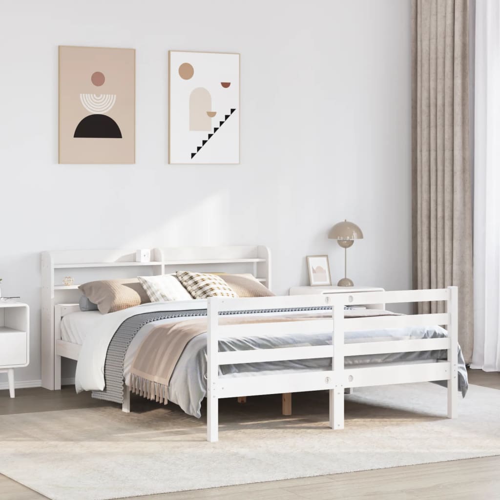 Giroletto con Testiera senza Materasso Bianco 140x200 cm | homemem39