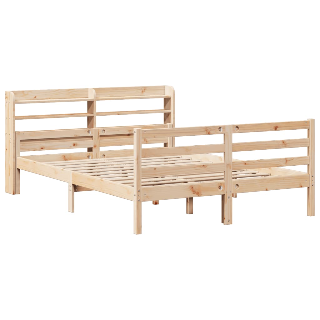 Giroletto con Testiera 150x200 cm in Legno Massello di Pino | homemem39