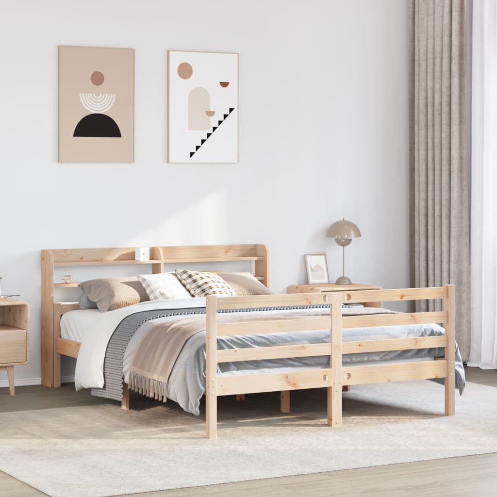 Giroletto con Testiera 150x200 cm in Legno Massello di Pino | homemem39
