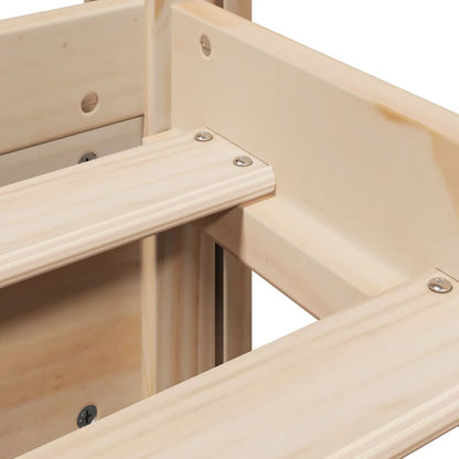 Giroletto con Testiera 90x190 cm in Legno Massello di Pino - homemem39