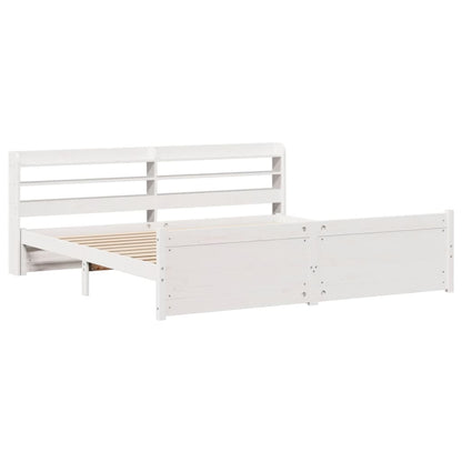 Giroletto con Testiera senza Materasso Bianco 180x200 cm | homemem39